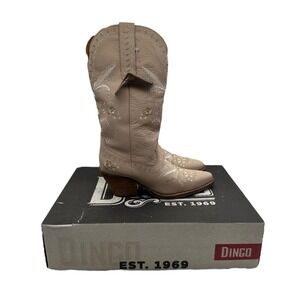 Dingo Western Boots Women's Size 9.5 M DI939 Full Bloom Sand Almond‎ Toe Cowboy